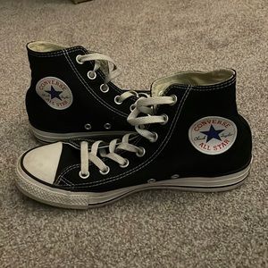 Like New Black High Top Converse